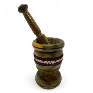 Vintage Primitive Mini Wooden Mortar and Pestle